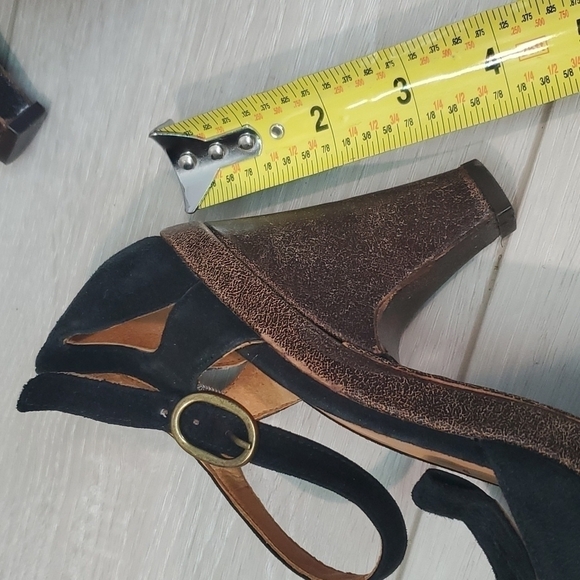 Coclico Womens Suede Ankle Strap Heels Open Toe Sandals Shoes sz 38 US 7.5 - Picture 14 of 15